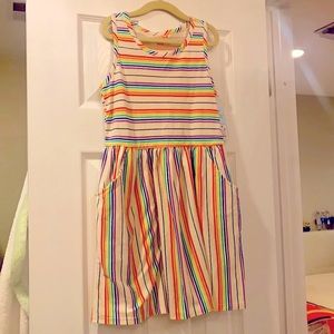 Cat & Jack (Target) Rainbow Striped Sleeveless Dress with Pockets, Size M (7/8)